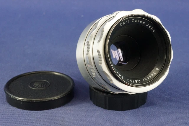 Objektiv Carl Zeiss Jena Tessar 2.8 50mm - M42 Gewinde - Lens Alu 1Q