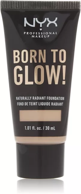 NYX Professional Make-up Born to Glow strahlende Foundation, schillernde Oberfläche, Bui