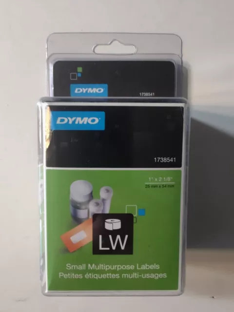 OEM DYMO 1738541 Small Multipurpose Labels 500 Count - Size 1" x 2 1/8" NEW