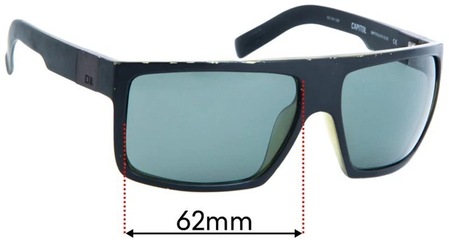 SFx Replacement Sunglass Lenses fits Otis Capitol - 62mm Wide