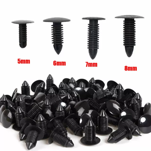 40X Auto Car Push Rivet Fastener Retainer Pin Body Bumper Trim Moulding Clip