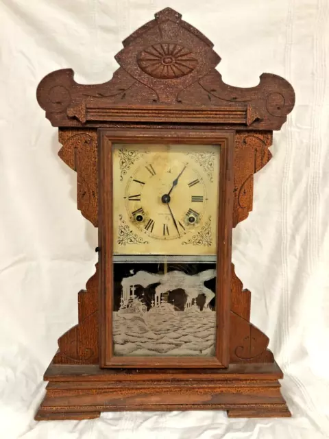 Antique Seth Thomas No. 298B 8 Day Half Hour Strike Fleet Mantle Clock