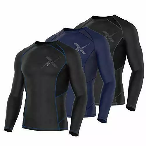 FDX Mens Power Pro Compression Top Baselayers Body Armour Skin Fit Under Shirt