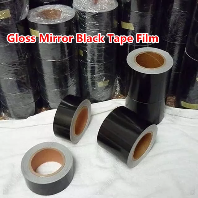 High Gloss Black Vinyl Tape Adhesive Car Wrap Sticker DIY Decal Bubble Free