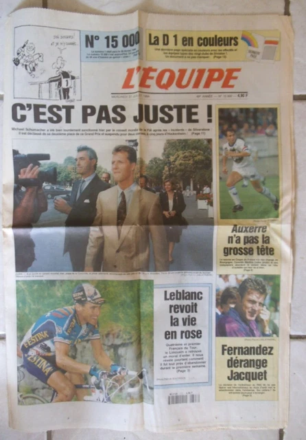 L'ÉQUIPE N°15.494 Du 28/02/1996 - Spécial 50 Ans, état Collection Jamais Plié