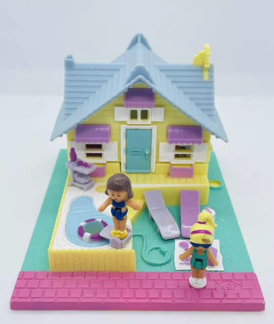 1993 Polly Pocket Summer House Pollyville Playset COMPLETE