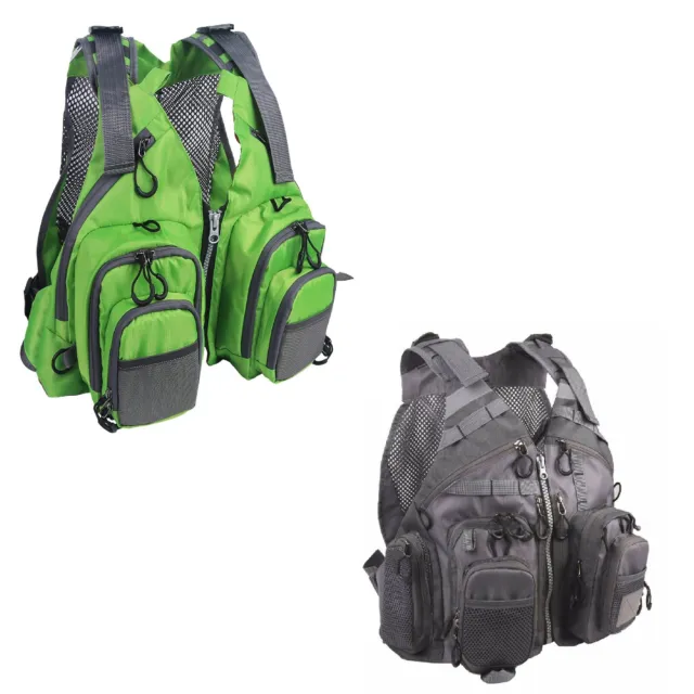 Maxcatch Fly Fishing Mesh Vest Adjustable Mutil-Pocket Outdoor Sport Backpack