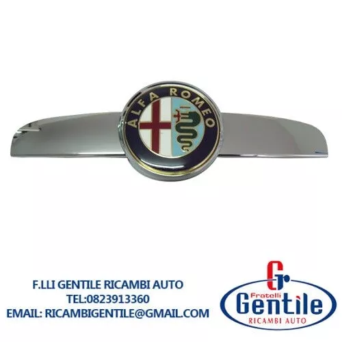 Alfa Romeo 159 Fregio Anteriore Cromato Con Baffo / Logo / Stemma / Emblema