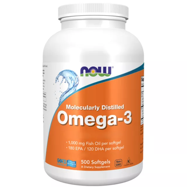 Now Foods, Molecularly Distilled Omega-3, 500 Weichkapseln - Blitzversand