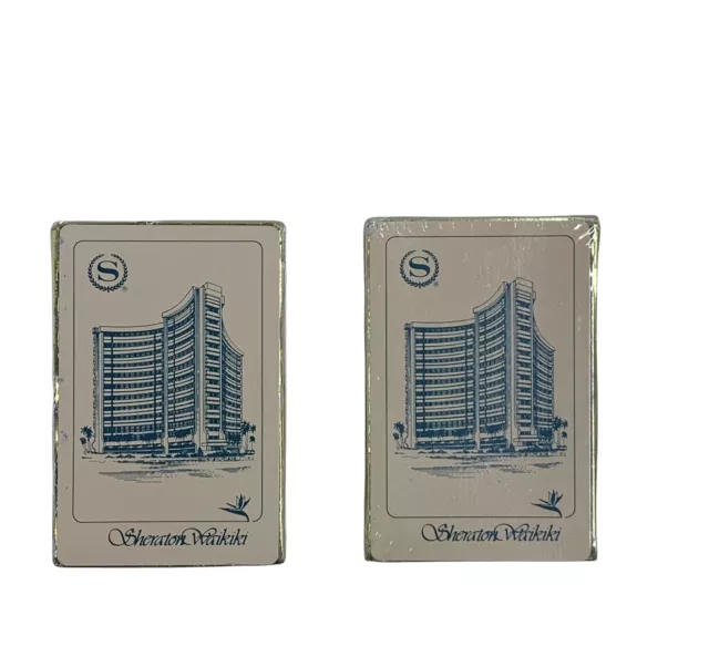 VINTAGE HAWAII Sheraton Waikiki Hotel Playing Cards 2 Decks *42