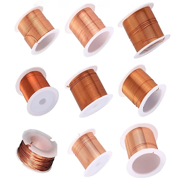 Fil émaillé Magnétique 0.04mm - Cuivre Rouge - 8941m (29334ft) - 100g - Température 155°C
