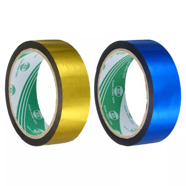 Washi Tape Set 30mm Wide for DIY Crafts, Gold Tone, Blue