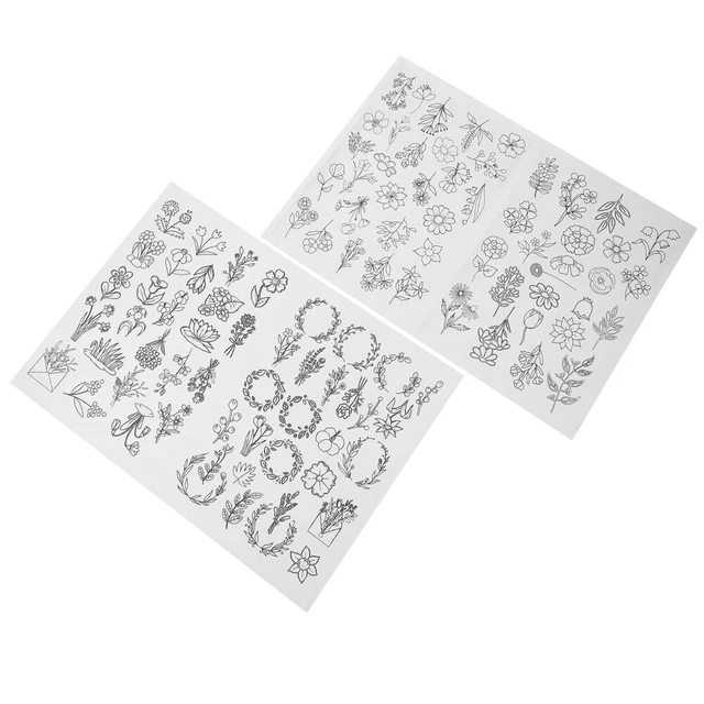 2 unidades estabilizador de hoja soluble en agua para bordado, letras inglesas,