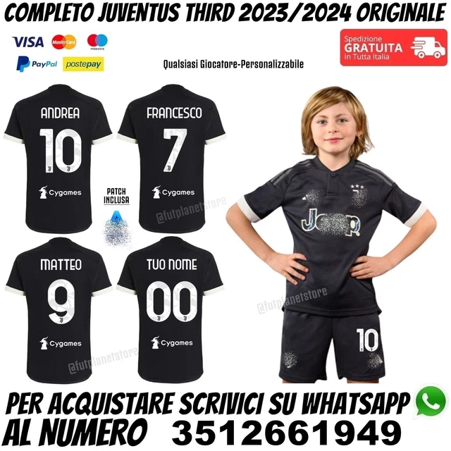 MAGLIA JUVENTUS BAMBINO 2023 2024 Personalizzata Nome Chiesa Yildiz Juve  Home EUR 39,90 - PicClick IT