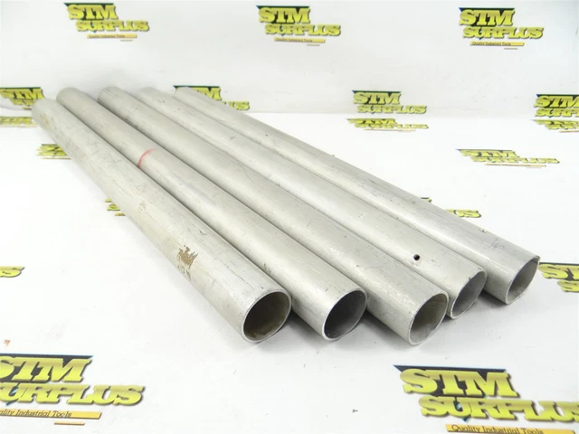 Lot Of Thin Wall Aluminum Tubing 1-1/2" Od X 18-1/2" To 20-3/4" Lengths