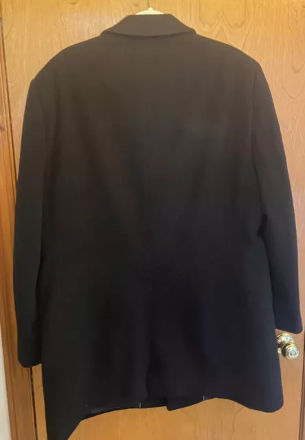 Men's Ralph Lauren Wool Cashmere Blend Pea Coat, Overcoat Sz. Large Vgc 3