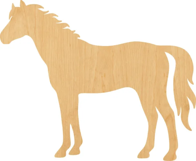 Horse Laser Cut Out Wood Shape Craft Supply - Woodcraft Cutout