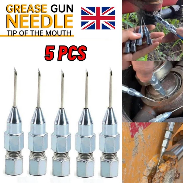 5NEEDLE GREASE GUN Dispenser Nozzle Nose Adaptor Handoperated Tip Hose