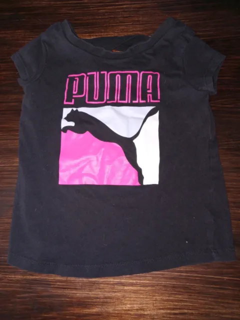 3T TODDLER GIRLS Puma Shirt Black Pink $8.59 - PicClick