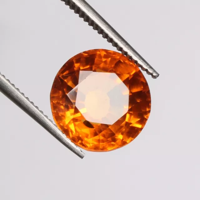 Natural Orange Sapphire Padparadscha 5.20 Ct Round Cut Loose Certified Gemstone