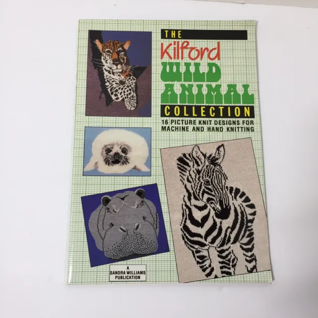 Patrón de tejido de máquina The Kilford Wild Animal Collection Sandra Williams negro