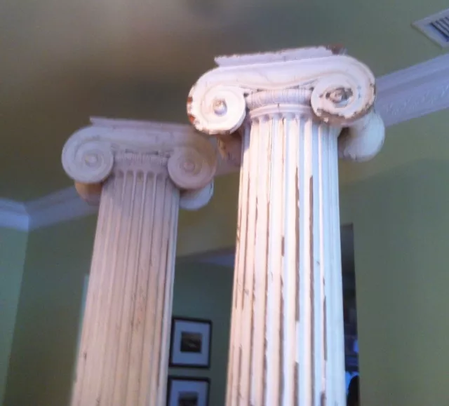 Antique Ionic Greek Revival Columns set of two 8