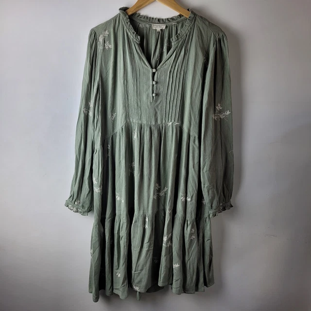FAT FACE LEXI Floating Bloom Green Dress NWT Floral Cottage Core 21.31 -  PicClick UK
