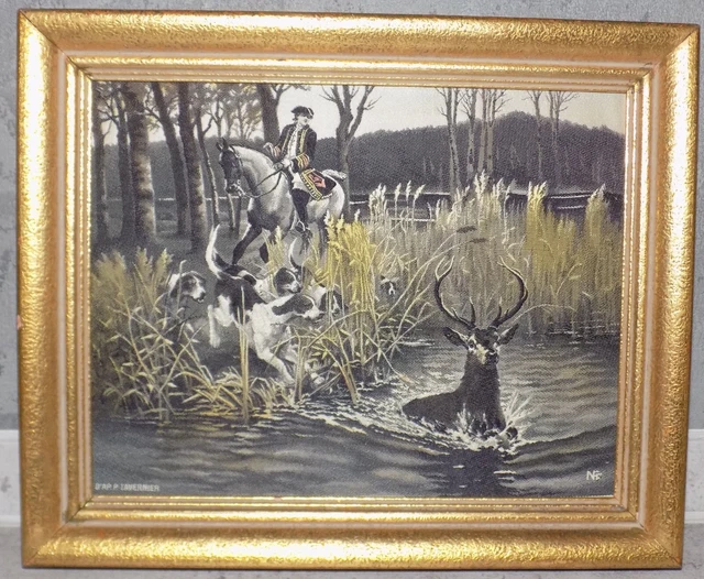 TABLEAU SOIE TISSEE SAINT ETIENNE NEYRET ? COUPLE DE VIEILLARDS A L