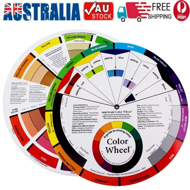 Artists Colour Wheel Mixing Colour Guide 13cm Pocket Artist Colour Wheel 32cm