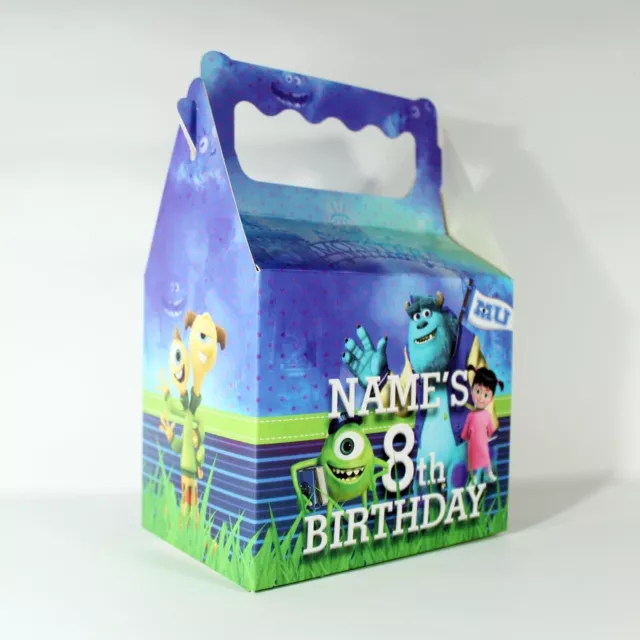 Monsters Inc University BLUE Children's Kids Personalised Party Boxes Bags