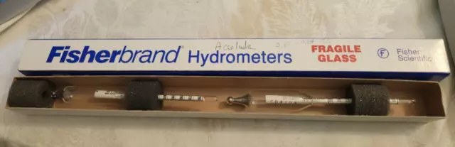 Fisherbrand Hydrometer 11-556BC Precision Specific Gravity NOS Fisher Scientific