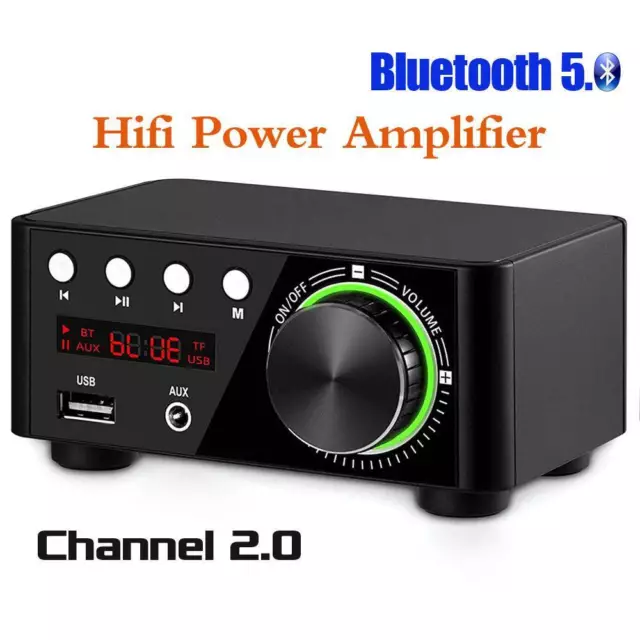 Amplificateur de Bluetooth 5.0 HIFI 50W 2 canaux Home Car Digital Audio Player