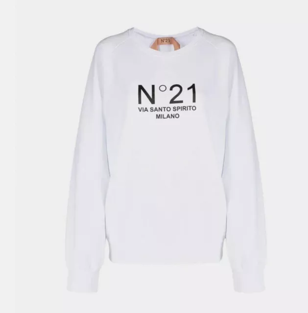 N.21 ICE ICEBERG 42 DONNA Felpa Oversize Logo stampa Nuova Di Negozio  €270 PLAY