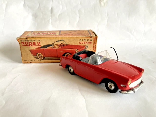Miniature Vintage Simca Océane - Modèle Norev N°10 - État D'occasion