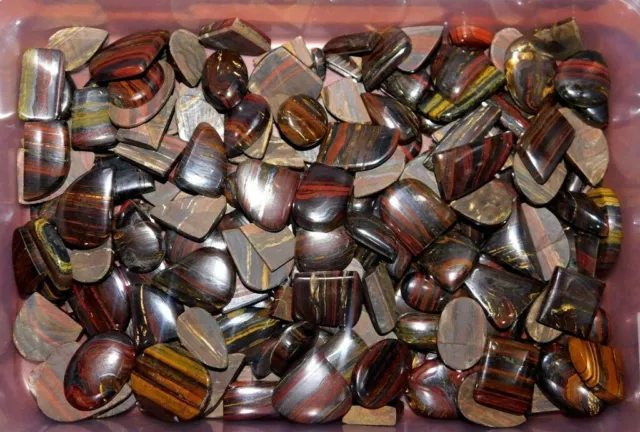 500Cts Wonderful Iron Tiger's Eye Cabochon Natural Gemstone Wholesale Lot- 308