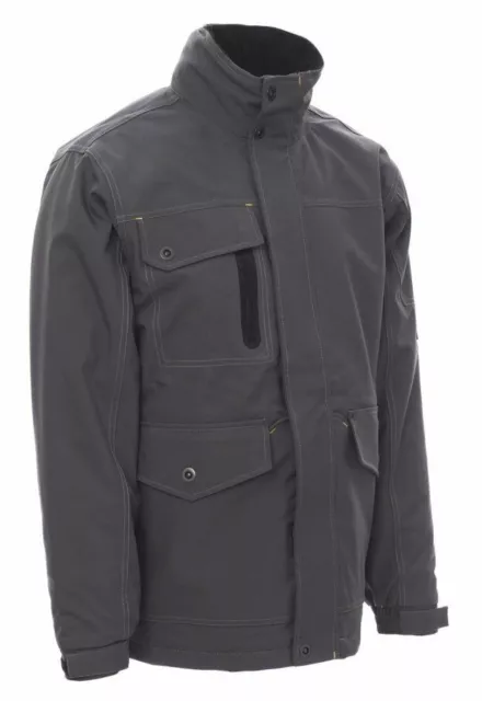 Taglie Forti Uomo Giubbotto Parka Caldo Impermeabile Grigio  No Maxfort Giacca
