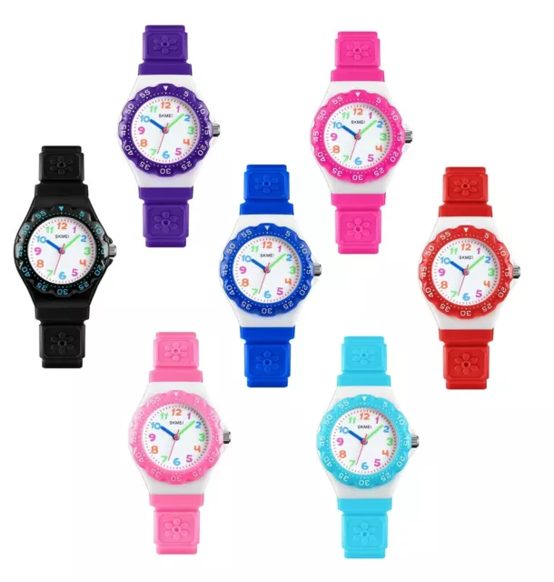 SKMEI Children Sports Watch Boys Girls 50m Waterproof Quartz Analogue Wristwatch