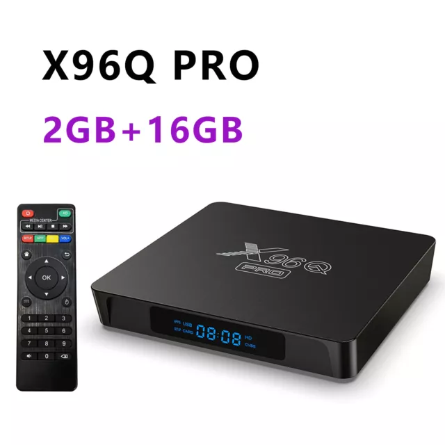 X96Q PRO Smart TV BOX 2GB 16GB Android 10 Quad Core Netzwerk Media Player H0R3