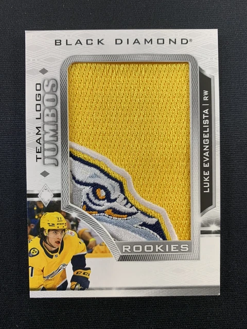 2023-24 UD BLACK Diamond Luke Evangelista Team Logo Jumbos Rookies Rtl ...