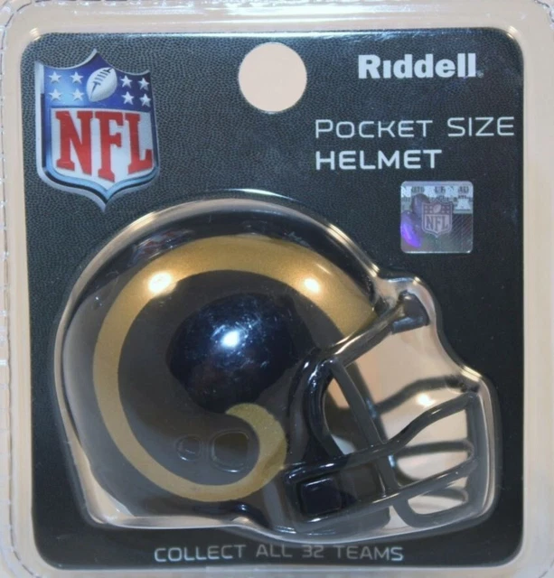 RARE NFL ST LOUIS RAMS 2010 GOLD & BLACK RIDDELL POCKET HELMET Now Los Angeles