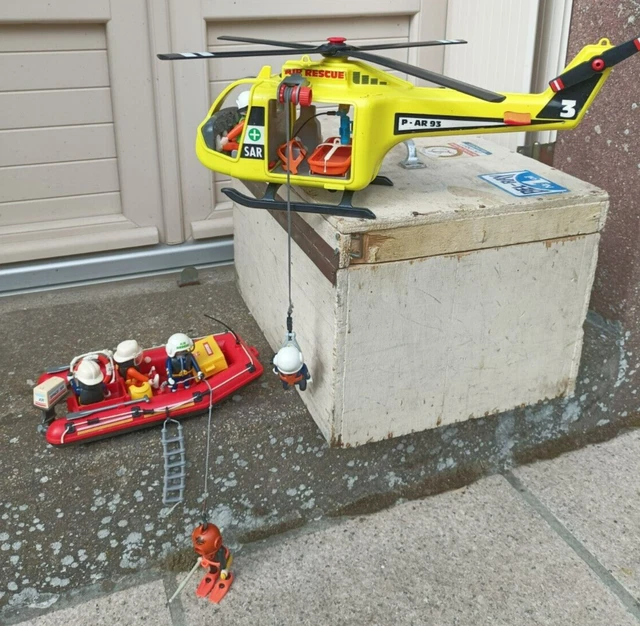Playmobil 4428 - Set Sauvetage Hélicoptère Et Bateau - 4 Personnages
