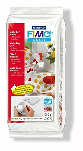 Fimo Staedtler Air Basic Air Drying Modelling Clay 1 kg - White