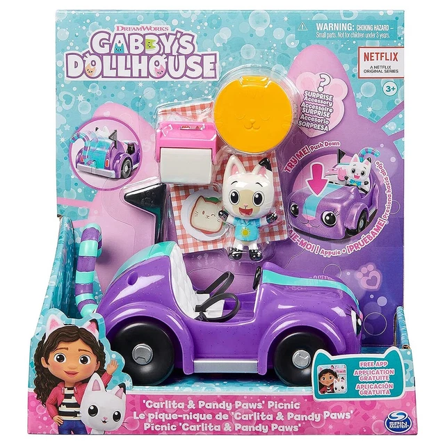 GABBY'S DOLLHOUSE CARLITA Vehicle & Car Pandy Paws Picnic Playset