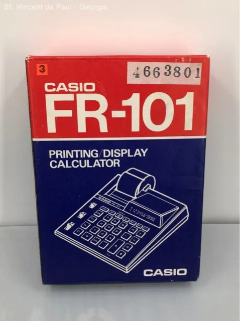 Vintage Casio Fr 101 Printing Display Calculator Tested (Open Box Old New Stock)