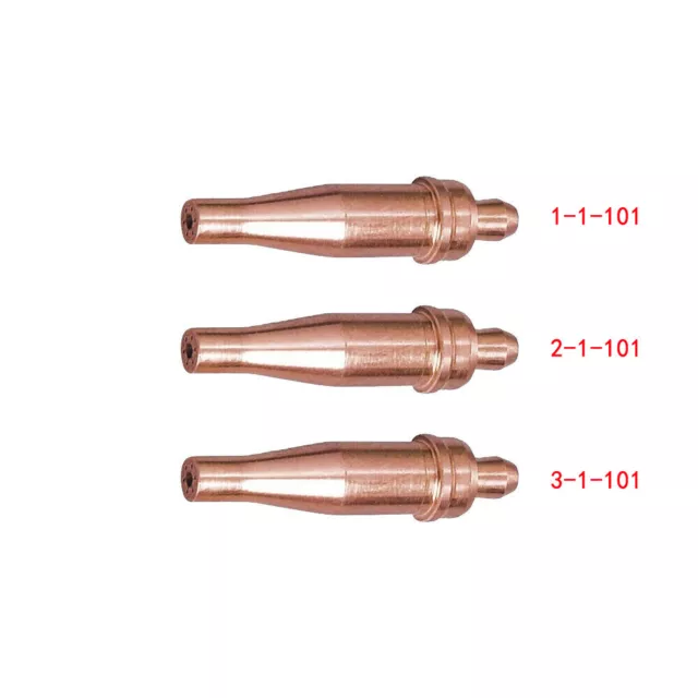 3 pcs 1-1-101, 2-1-101 & 3-1-101 Acetylene Oxygen Cutting Tip for Victor Torch