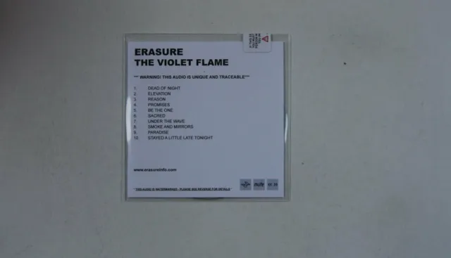 Erasure The Violet Flame Rare UK Advance CDR Synthpop Sealed!