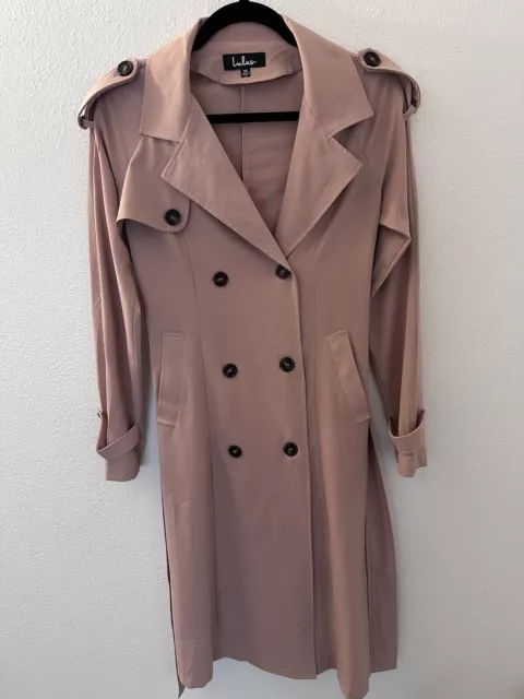 Woman’s Lulus Blush Pink XS Trench Style Coat