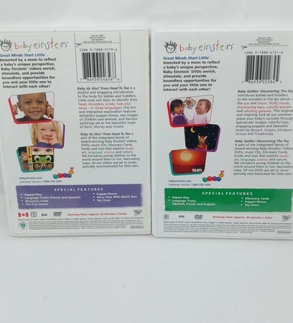 DISNEY BABY EINSTEIN Learning DVD Lot Of 4 For 9 Month Old Plus $20.11 ...