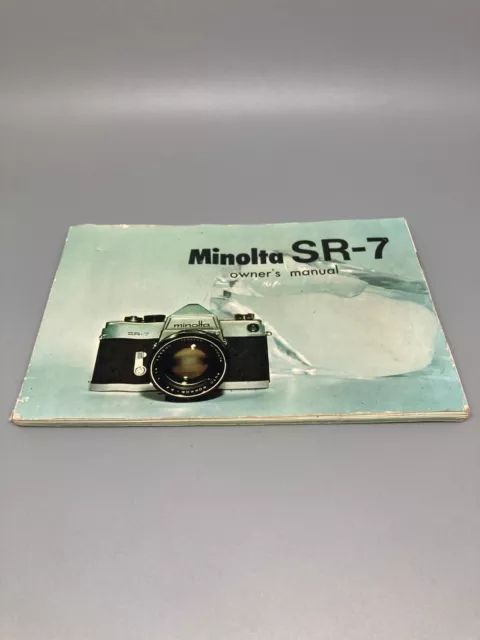 Minolta SR-7 Camera Owner's Manual Instructions & Booklet • English - GOOD