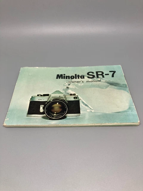 Minolta SR-7 Camera Owner's Manual Instructions & Booklet • English - GOOD